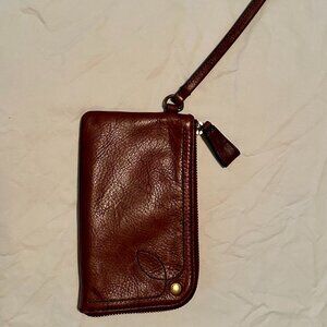 Like New Frye Campus Rivet Wristlet - Burgundy